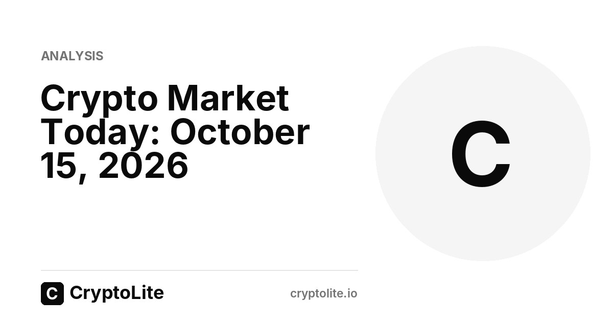 CryptoLite daily crypto market brief for October 15, 2026