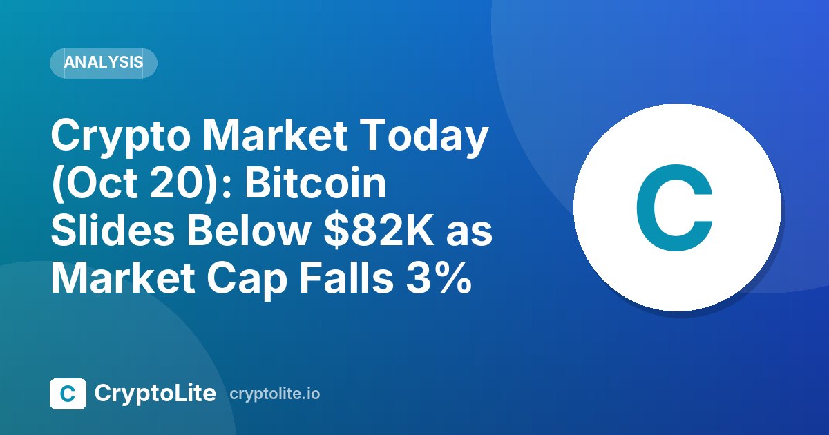CryptoLite daily crypto market brief for October 20, 2026