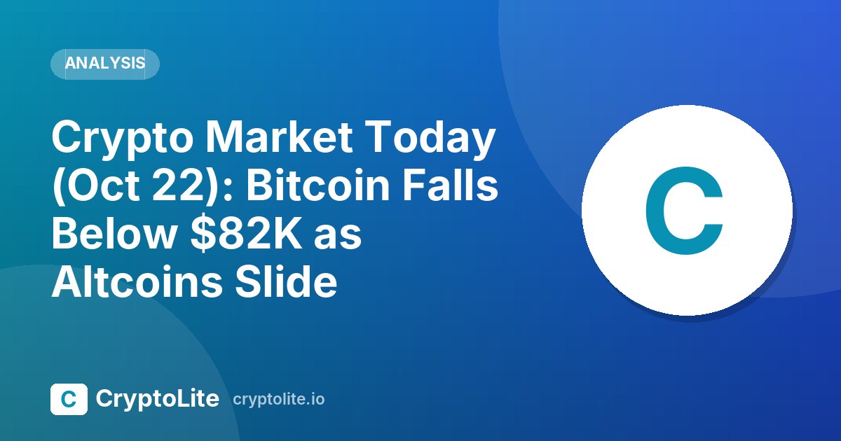 CryptoLite daily crypto market brief for October 22, 2026