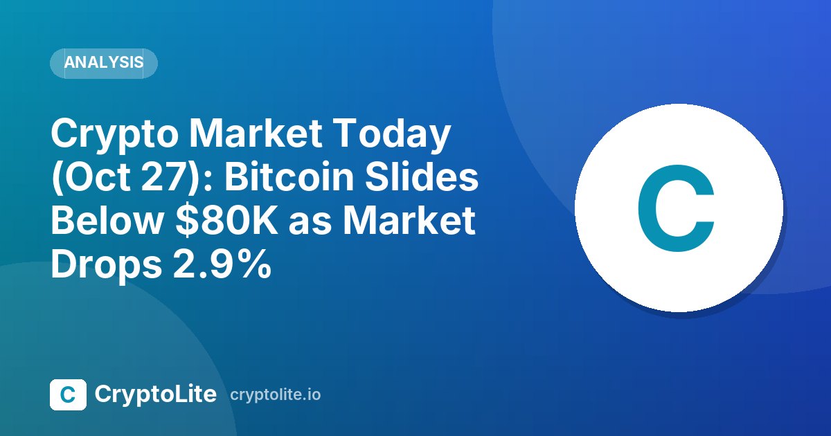 CryptoLite daily crypto market brief for October 27, 2026