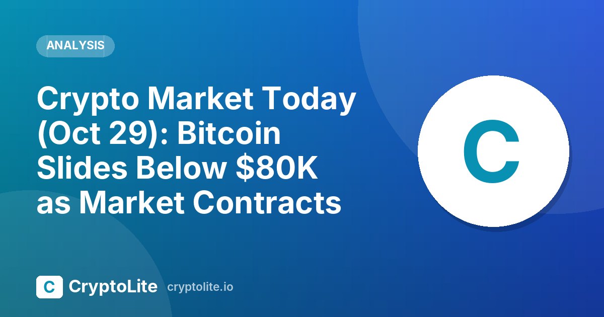 CryptoLite daily crypto market brief for October 29, 2026