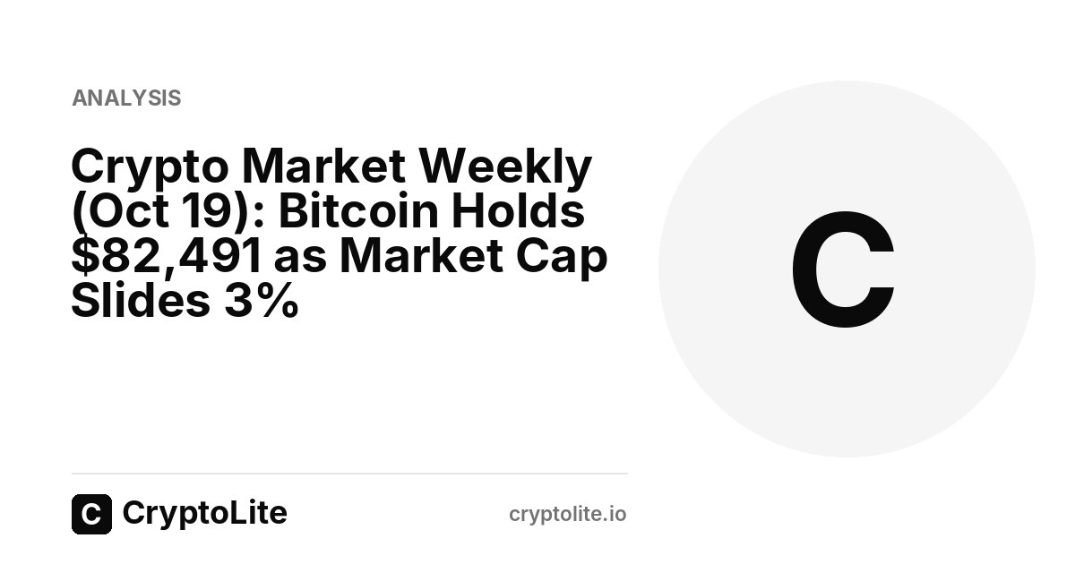 CryptoLite weekly crypto market report for October 19, 2026