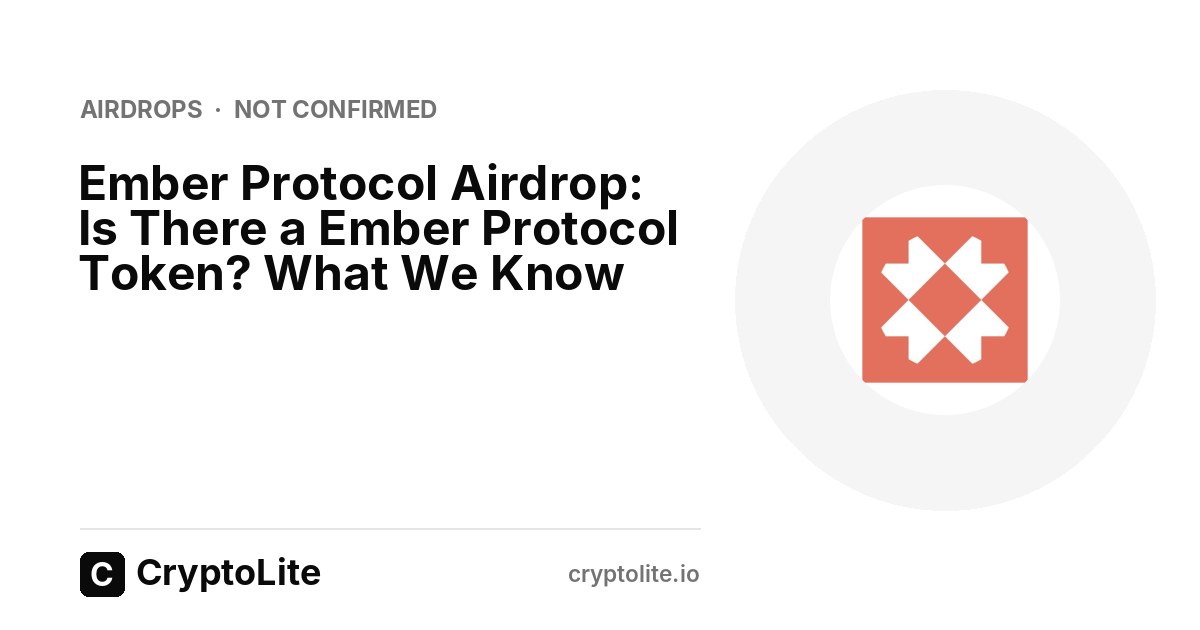 Ember Protocol logo on a CryptoLite graphic about the Ember Protocol airdrop