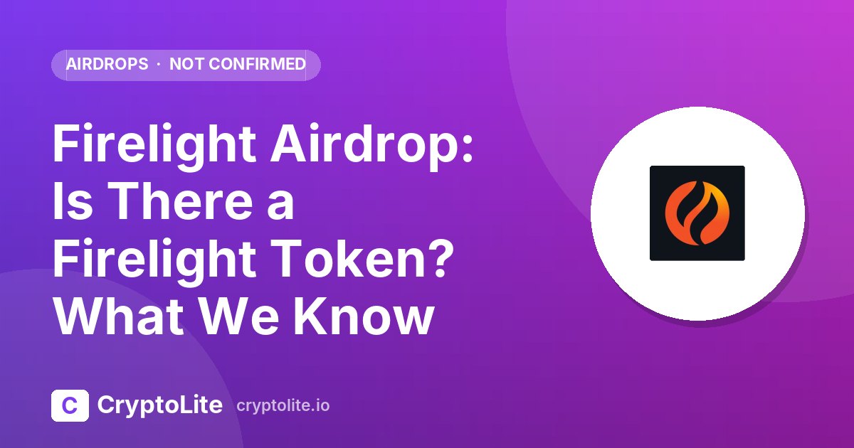 Firelight logo on a CryptoLite graphic about the Firelight airdrop