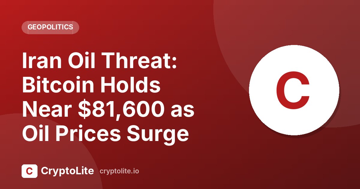 CryptoLite graphic about Iran Oil Threat and what it means for crypto markets