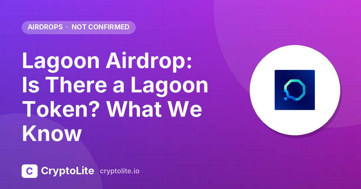 Lagoon logo on a CryptoLite graphic about the Lagoon airdrop