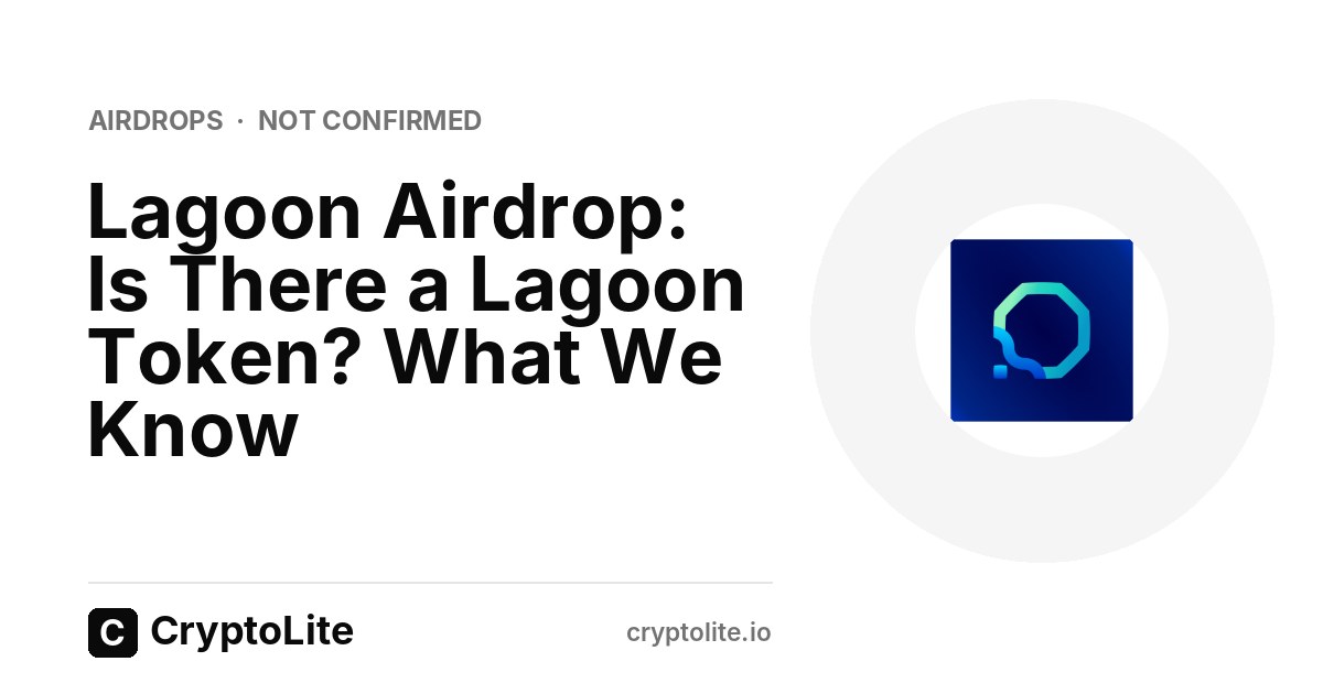 Lagoon logo on a CryptoLite graphic about the Lagoon airdrop