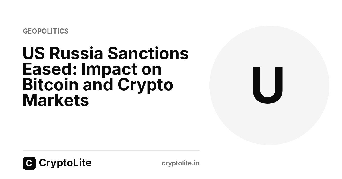 CryptoLite graphic about US Russia Sanctions and what it means for crypto markets