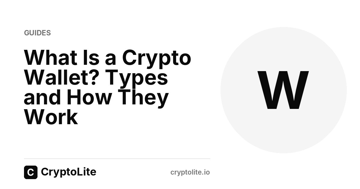 CryptoLite beginner guide: What Is a Crypto Wallet? Types and How They Work