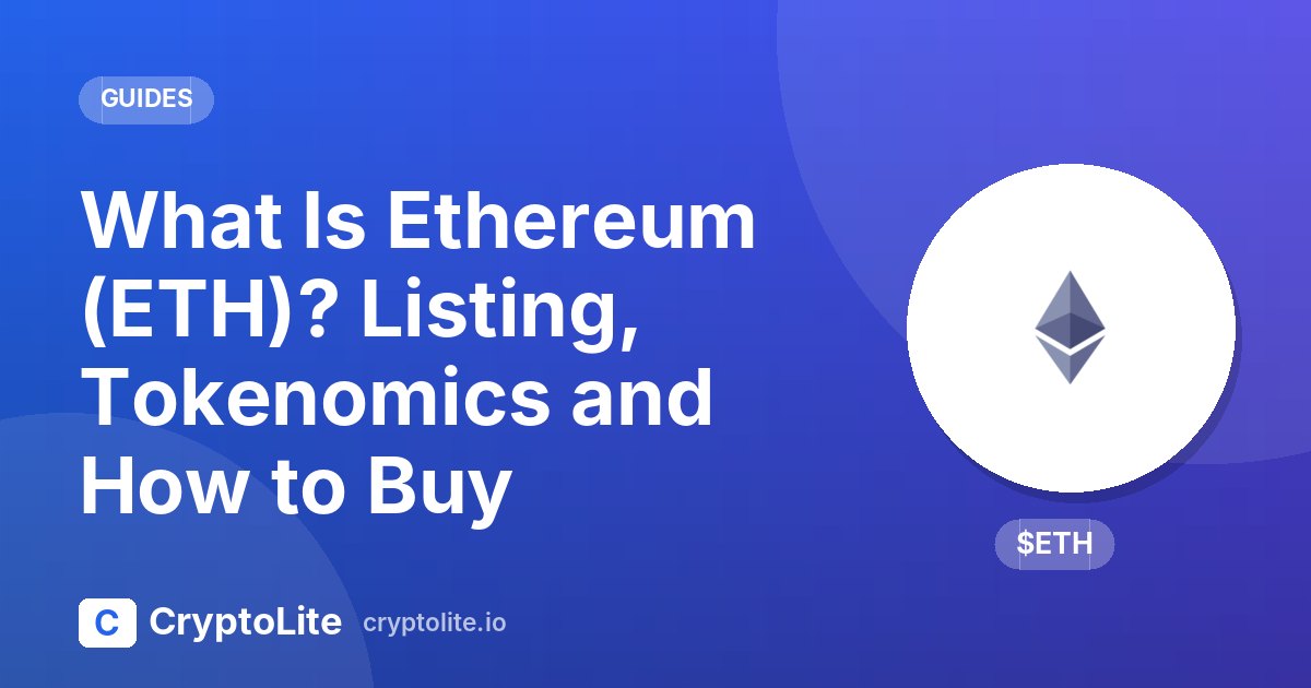 Ethereum (ETH) logo on a CryptoLite graphic about its Bitget listing