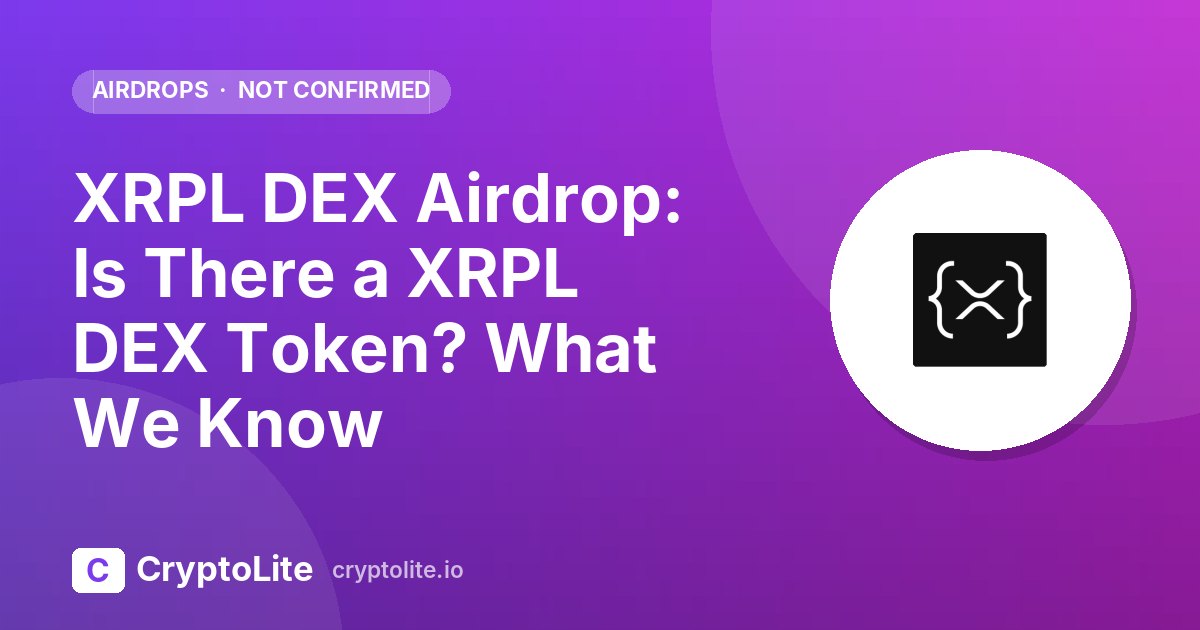 XRPL DEX logo on a CryptoLite graphic about the XRPL DEX airdrop